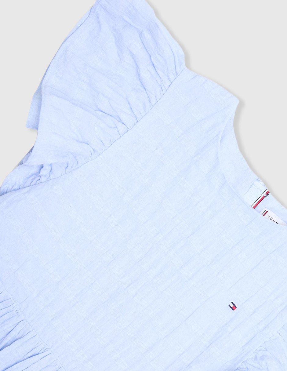Vestido manga volantes para niña 4