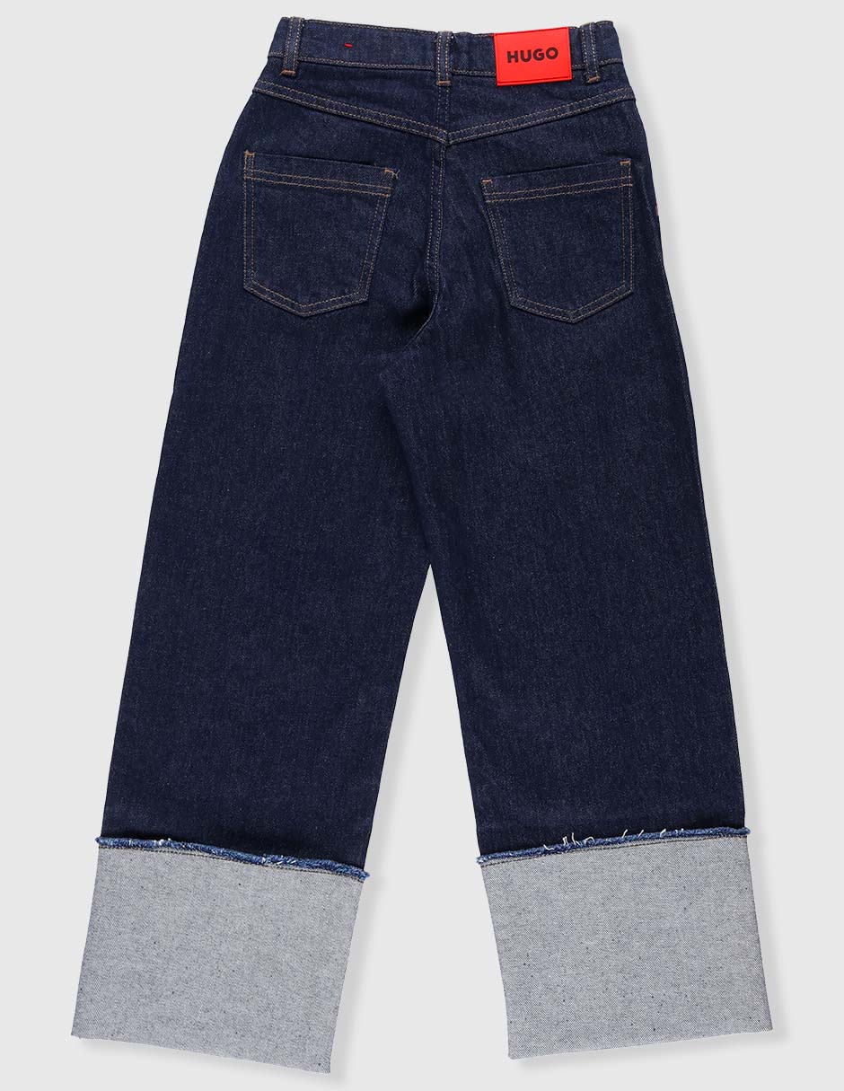 Jeans baggy lavado obscuro para niña 2
