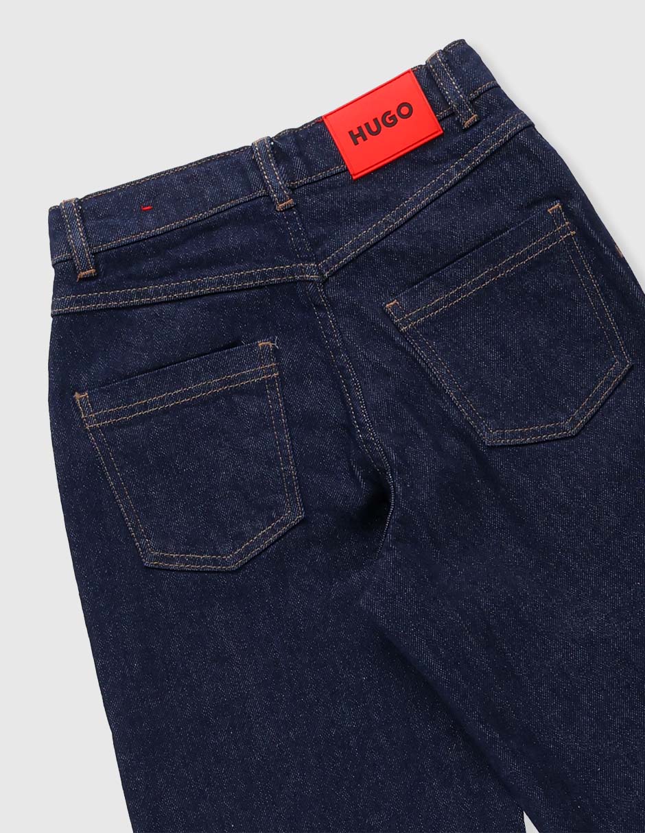 Jeans baggy lavado obscuro para niña 4