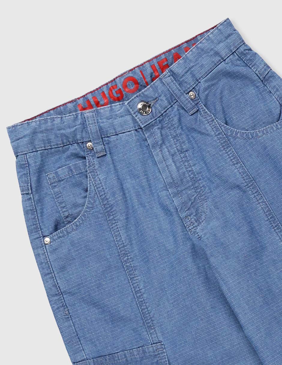 Jeans cargo straight lavado medio para niña 3