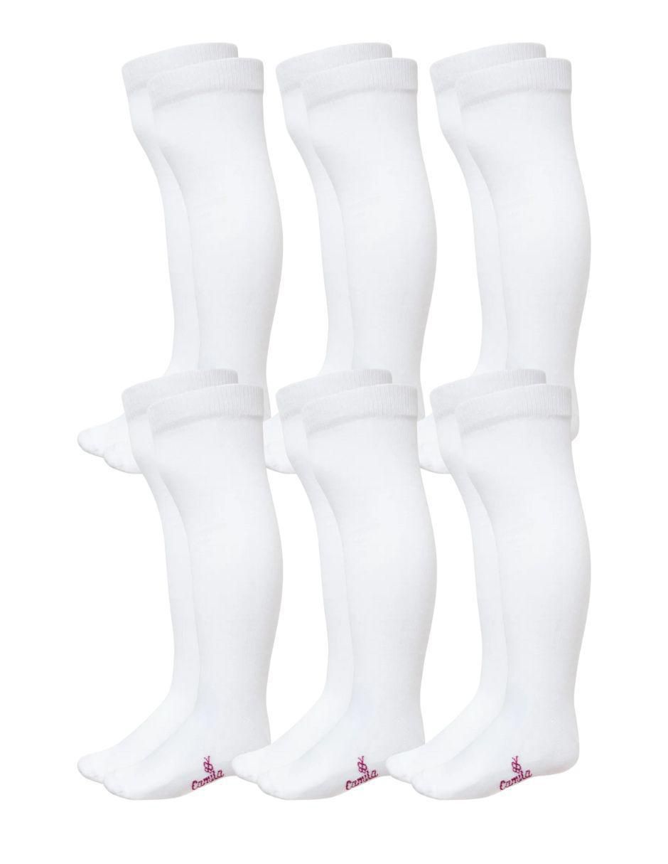 Set de calceta de algodón para niña 6 pares Set de calceta de algodón para niña 6 pares