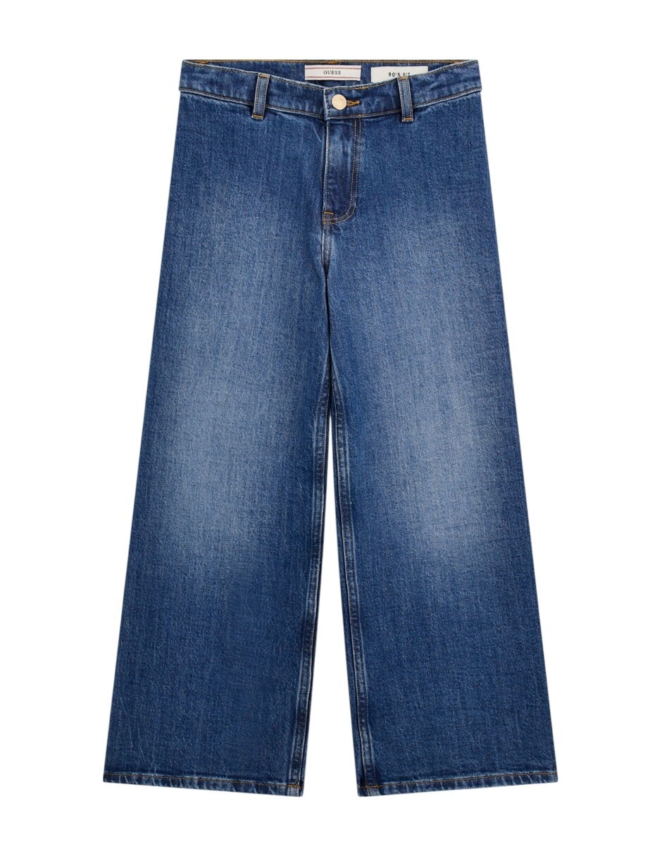 Jeans amplio lavado obscuro para niña Jeans amplio lavado obscuro para niña