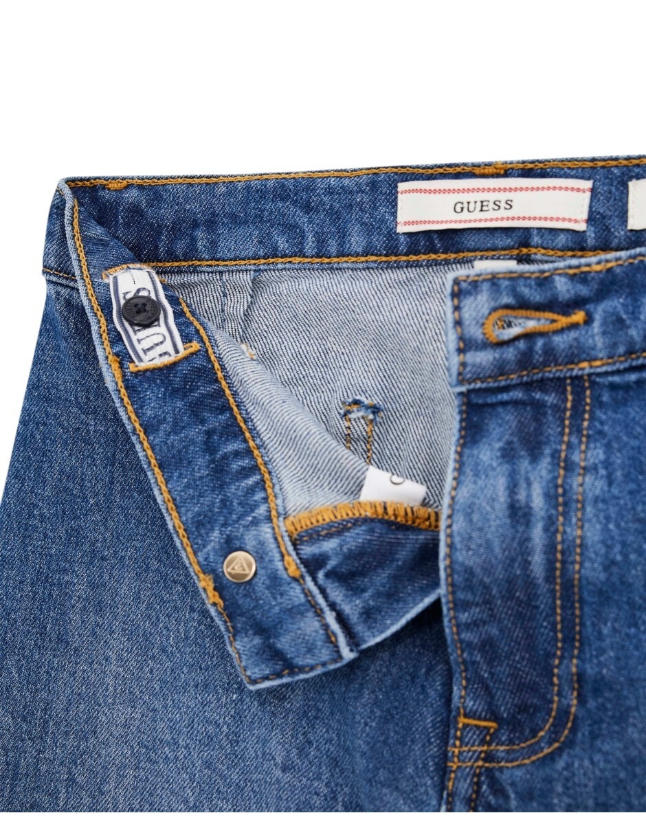 Jeans amplio lavado obscuro para niña 3