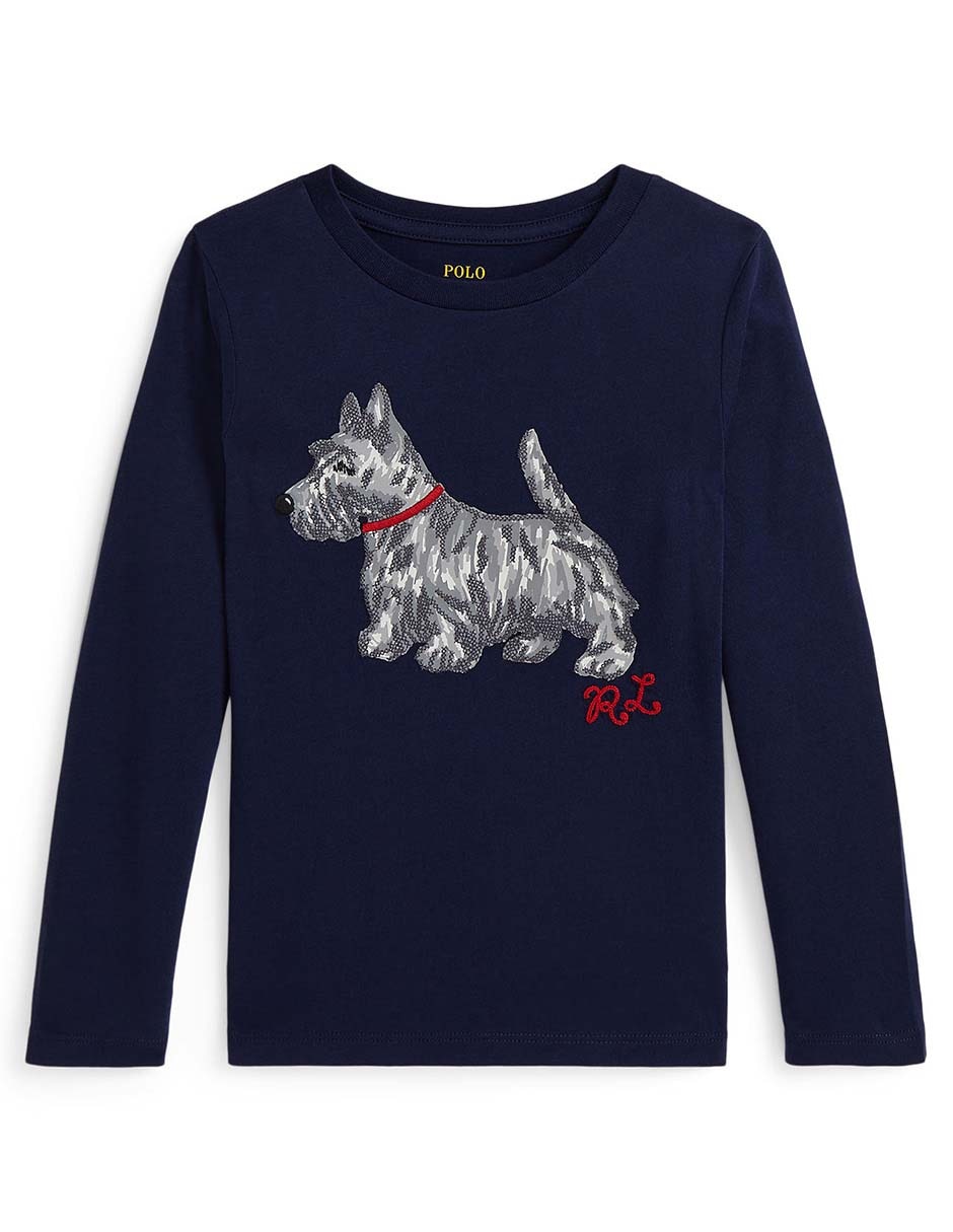 Playera manga larga para niña Playera manga larga para niña
