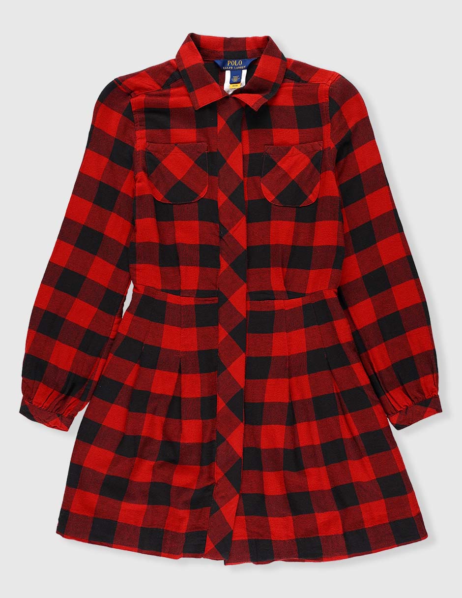 Vestido manga con puño para niña