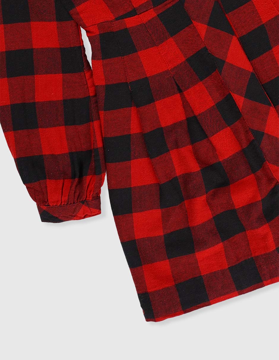Vestido manga con puño para niña 4