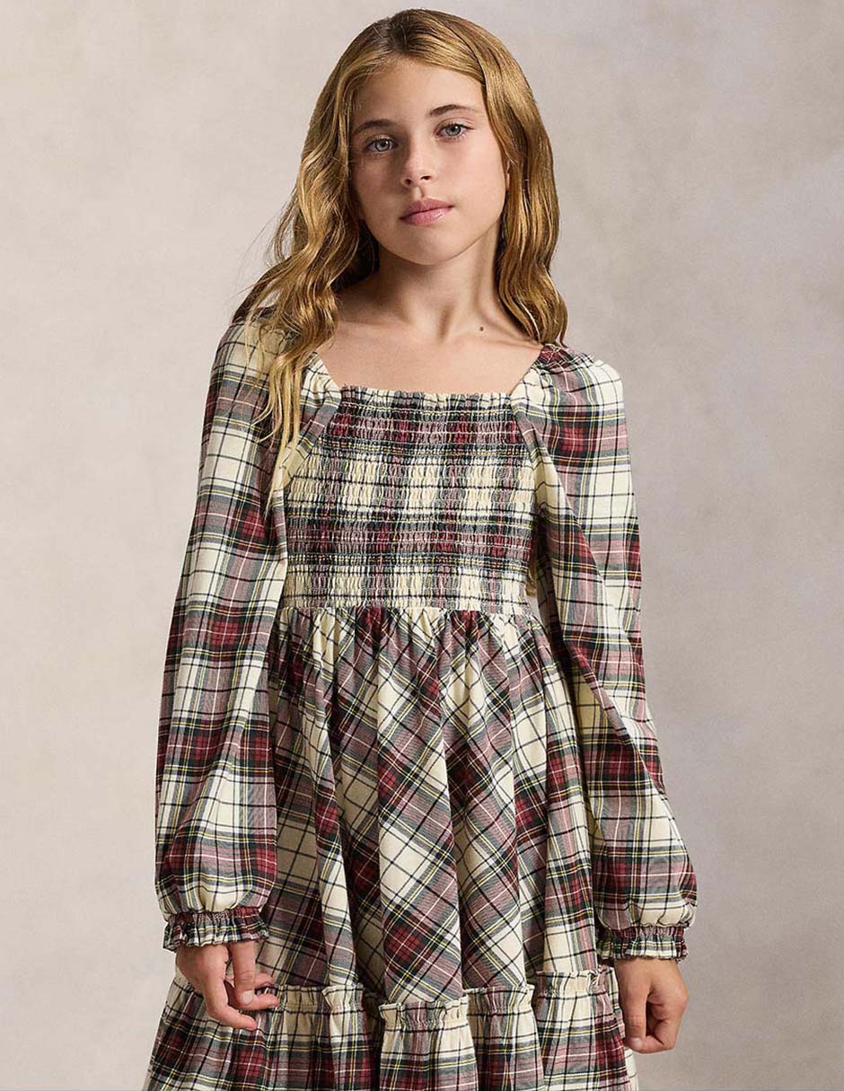 Vestido manga regular para niña 3