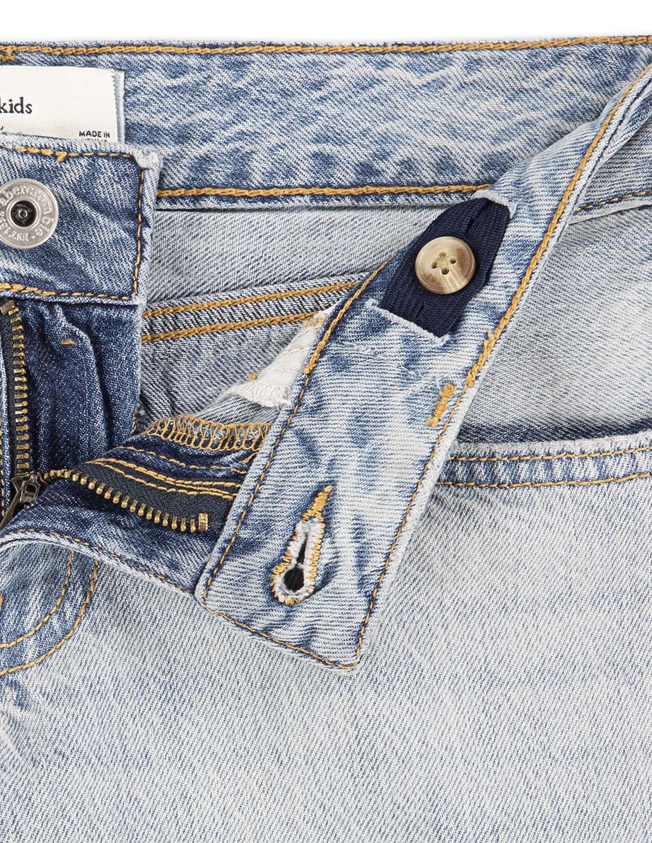 Jeans relaxed amplio 43AG07-LCD lavado claro para niña 2