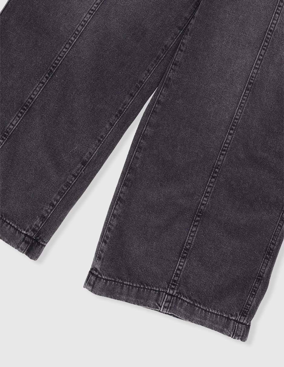 Jeans amplio lavado desgastado para niña 4