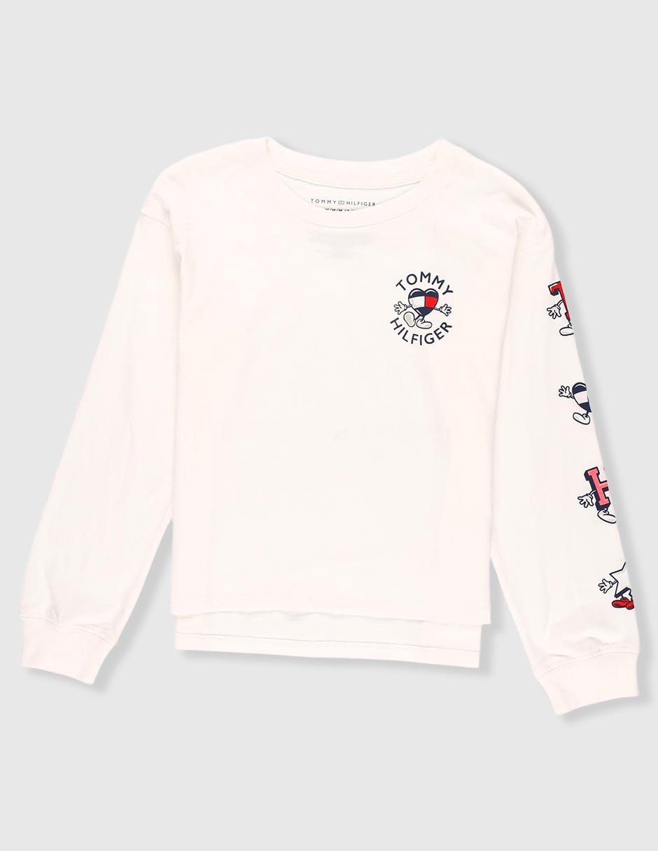 Playera manga larga para niña