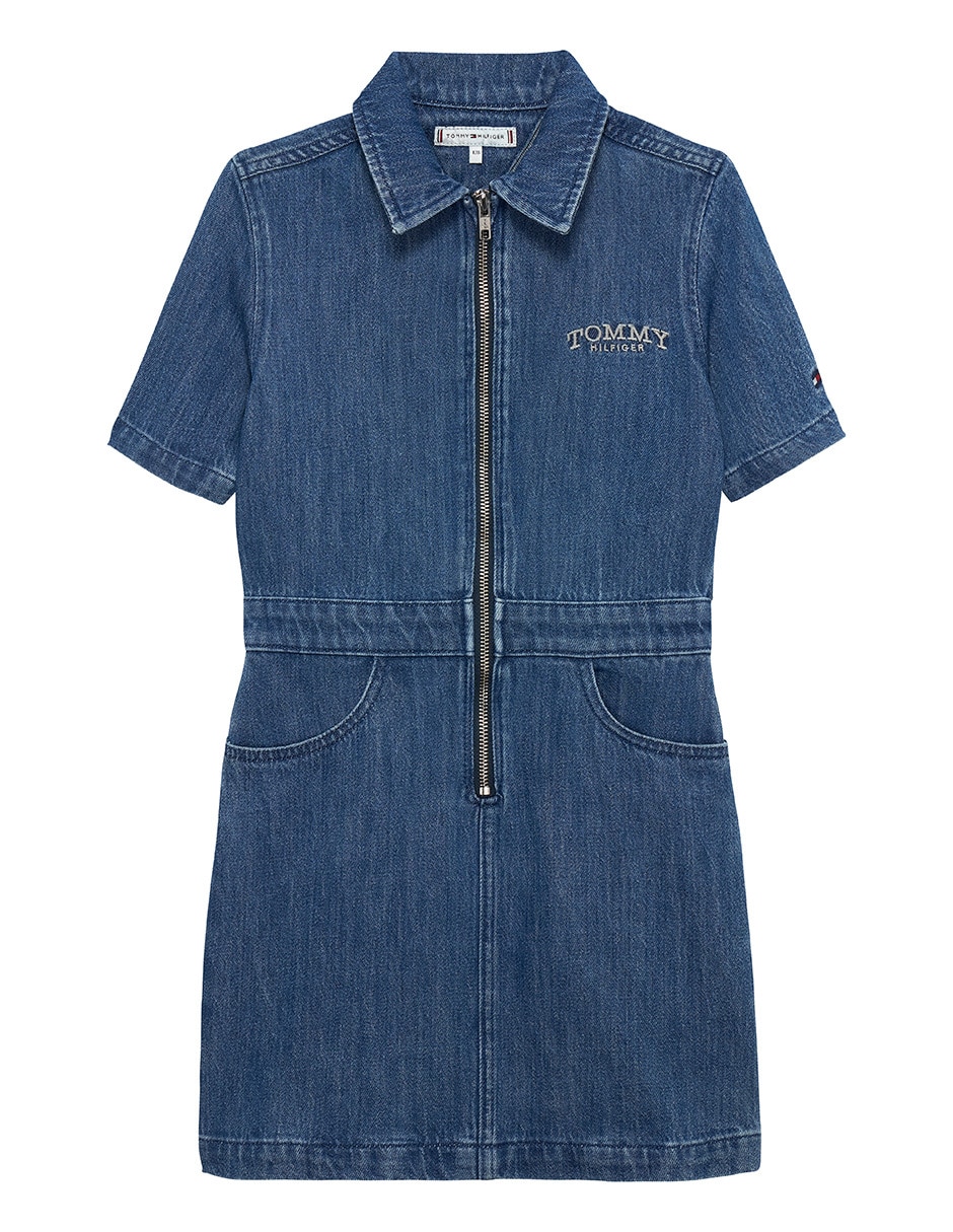 Vestido manga regular para niña