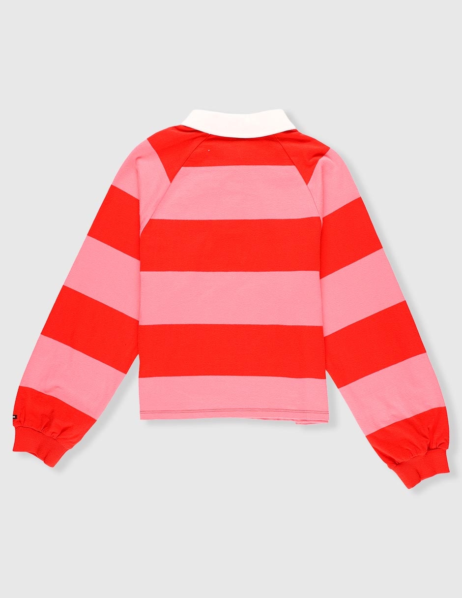Playera tipo polo de algodón para niña 2