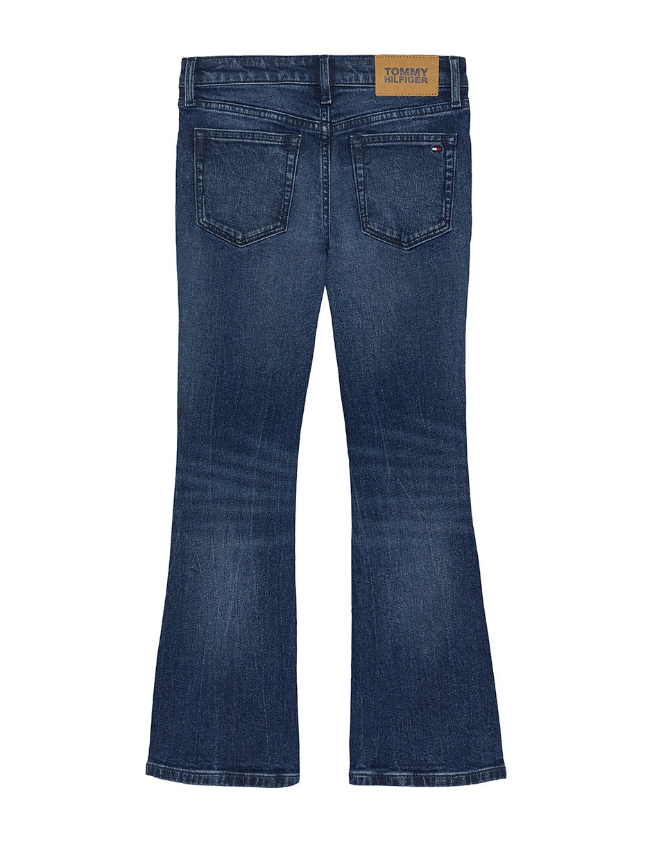 Jeans straight KG0KG08959-1BJ lavado obscuro para niña 2