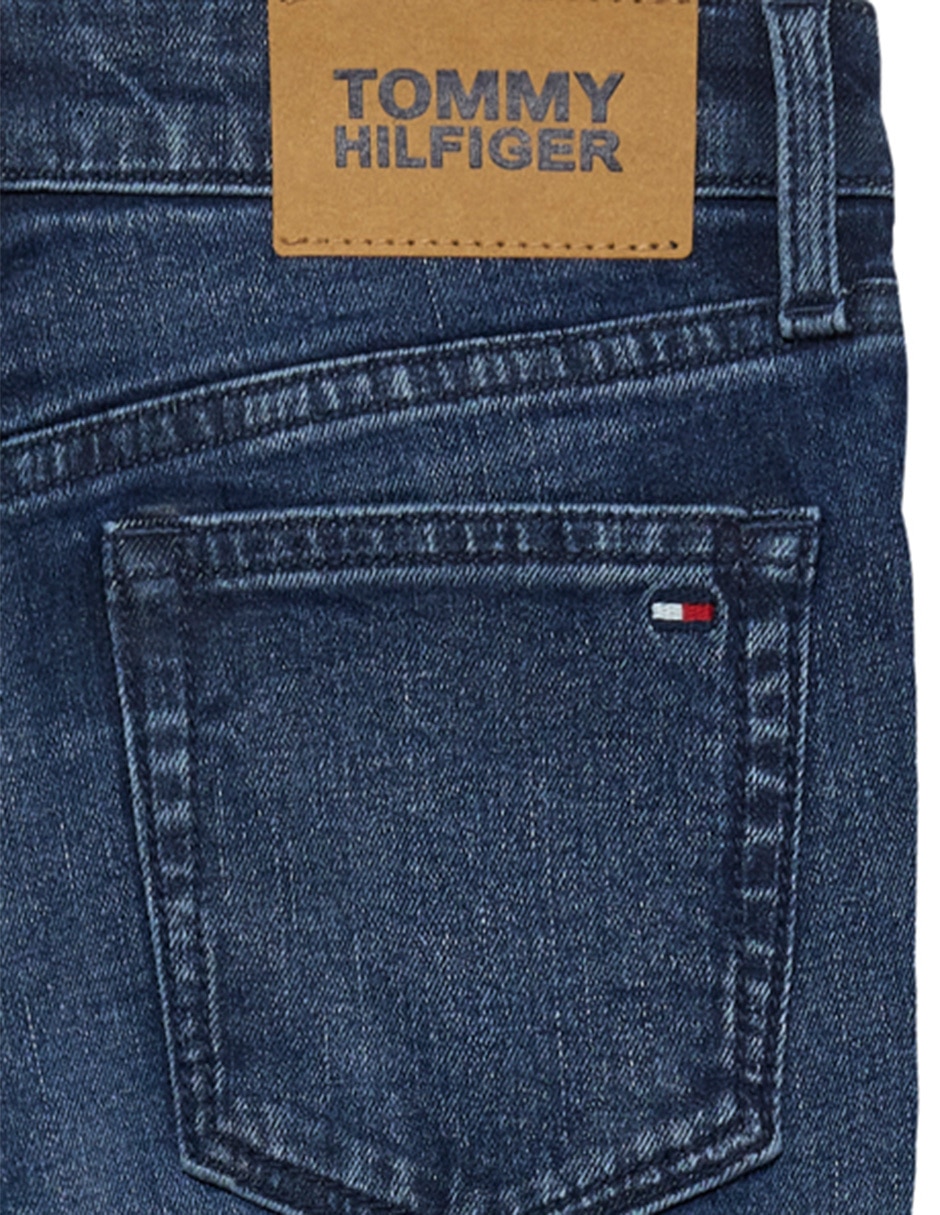 Jeans straight KG0KG08959-1BJ lavado obscuro para niña 3