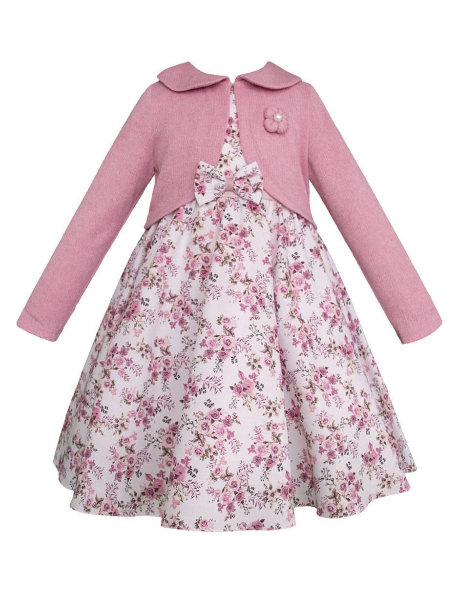 Vestido con suéter manga larga para niña 2