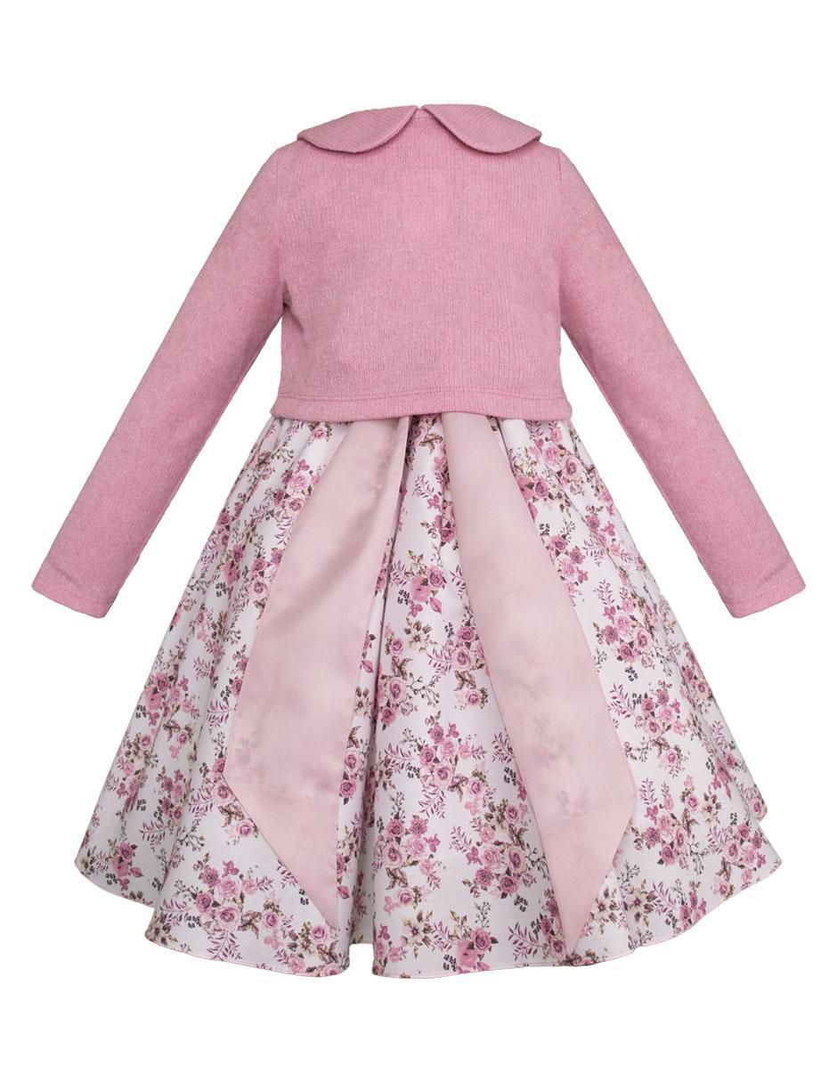 Vestido con suéter manga larga para niña 5