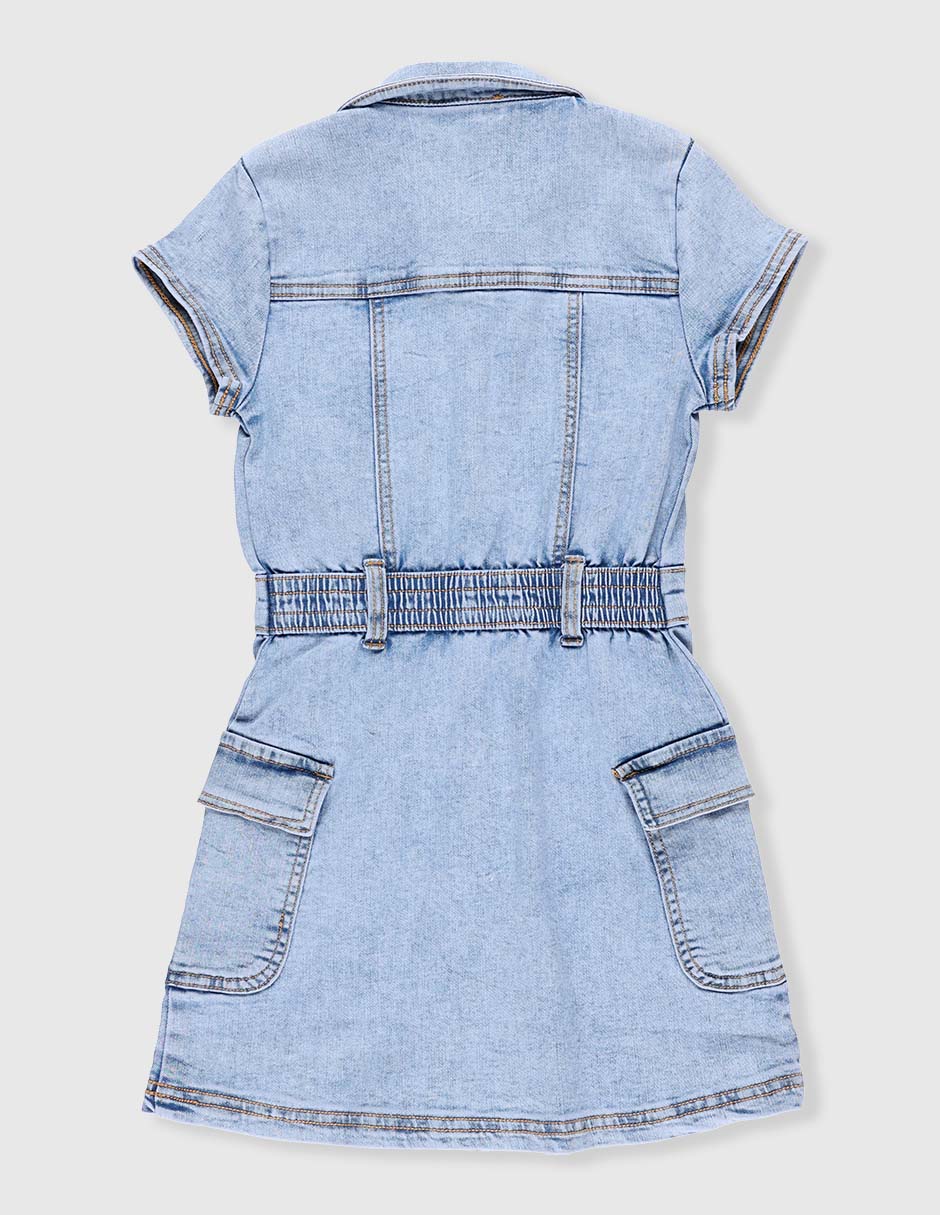 Vestido manga regular para niña 2