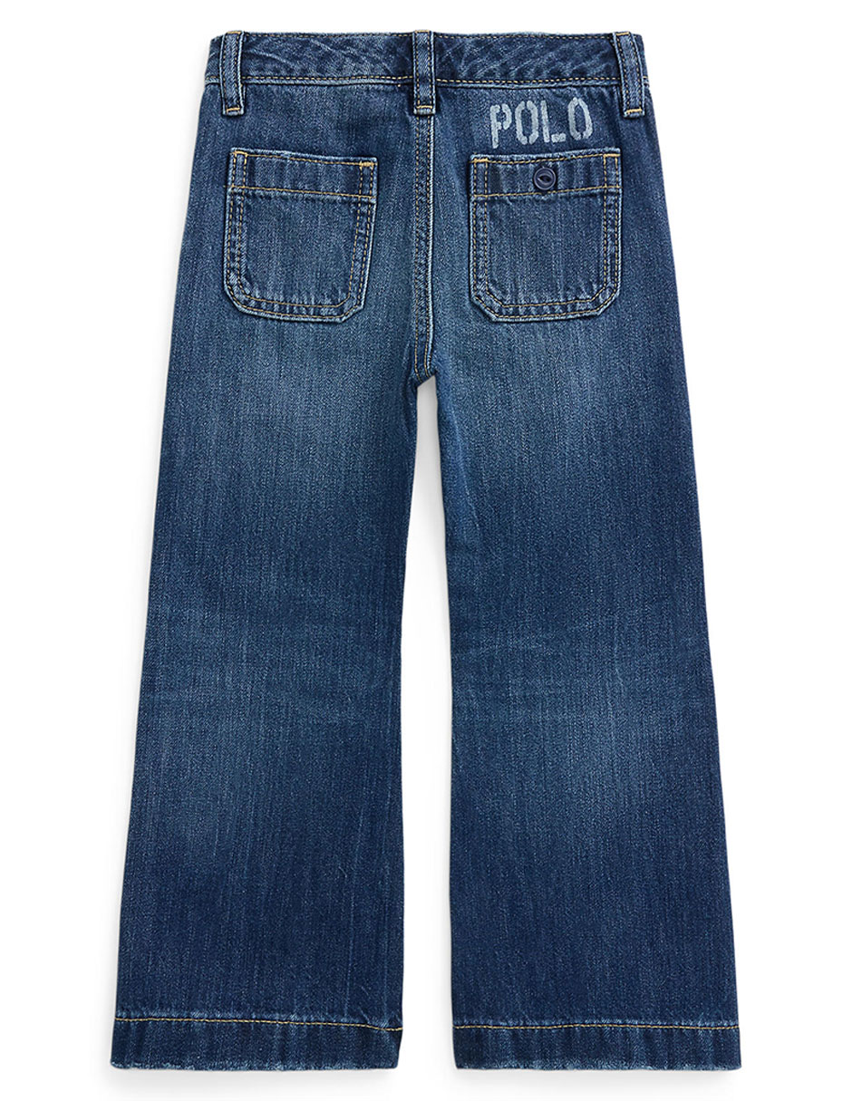 Jeans straight Ralph Lauren lavado medio para niña 2