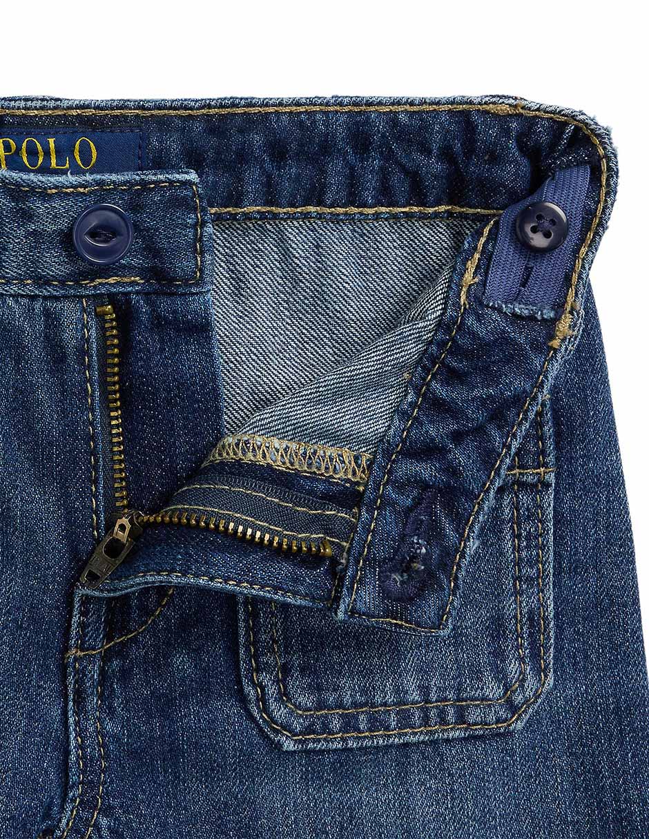 Jeans straight Ralph Lauren lavado medio para niña 3