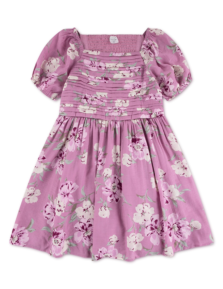 Vestido manga globo para niña Vestido manga globo para niña