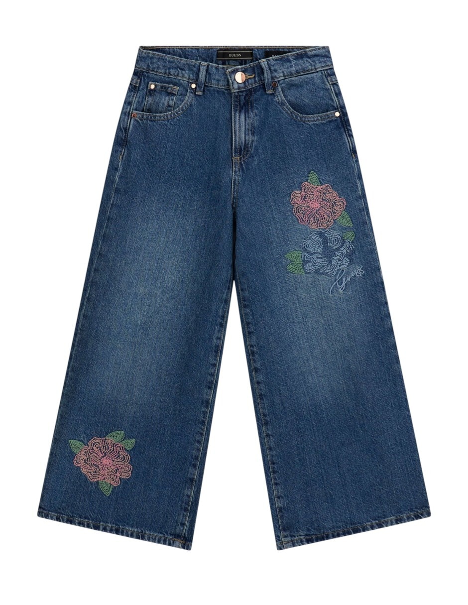 Jeans campana deslavado para niña Jeans campana deslavado para niña