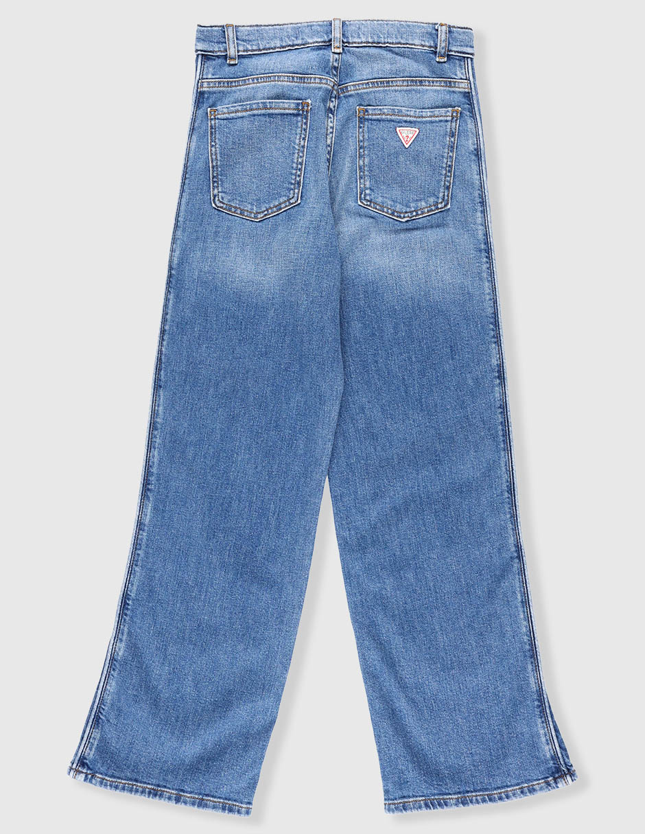 Jeans campana deslavado para niña 2