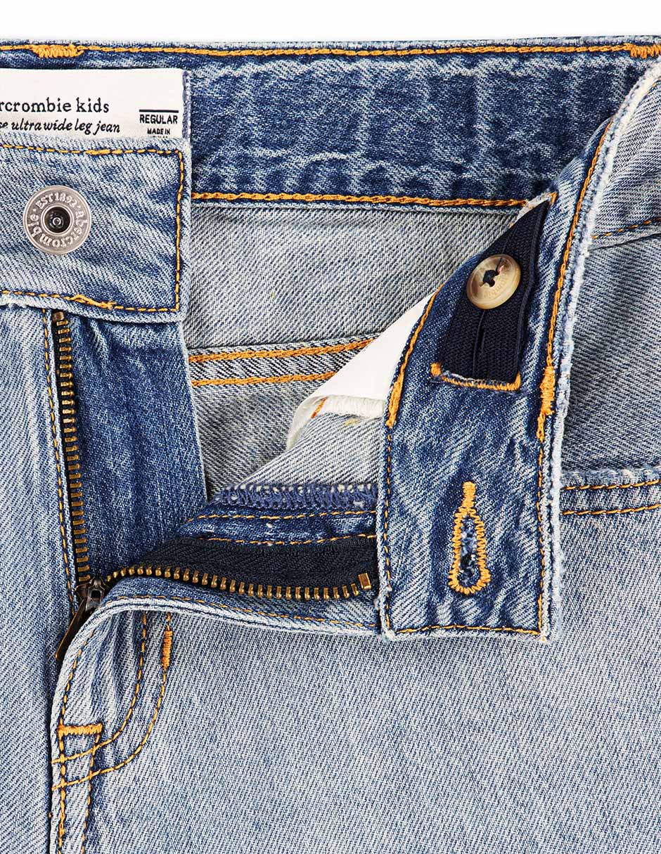 Jeans straight 43AG15-LCU lavado claro para niña 3