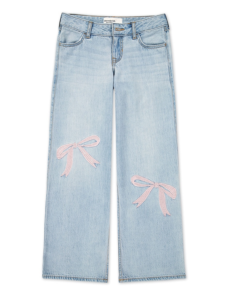 Jeans Straight 43AG08-LCG lavado claro para niña Jeans Straight 43AG08-LCG lavado claro para niña