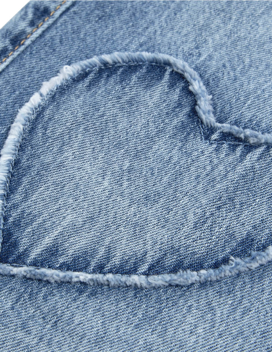 Jeans straight 43AN54-MHN lavado medio para niña 3