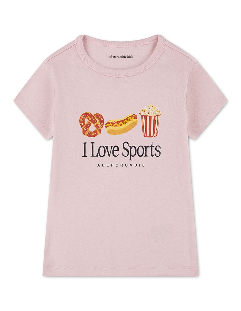 Playera manga corta para niña