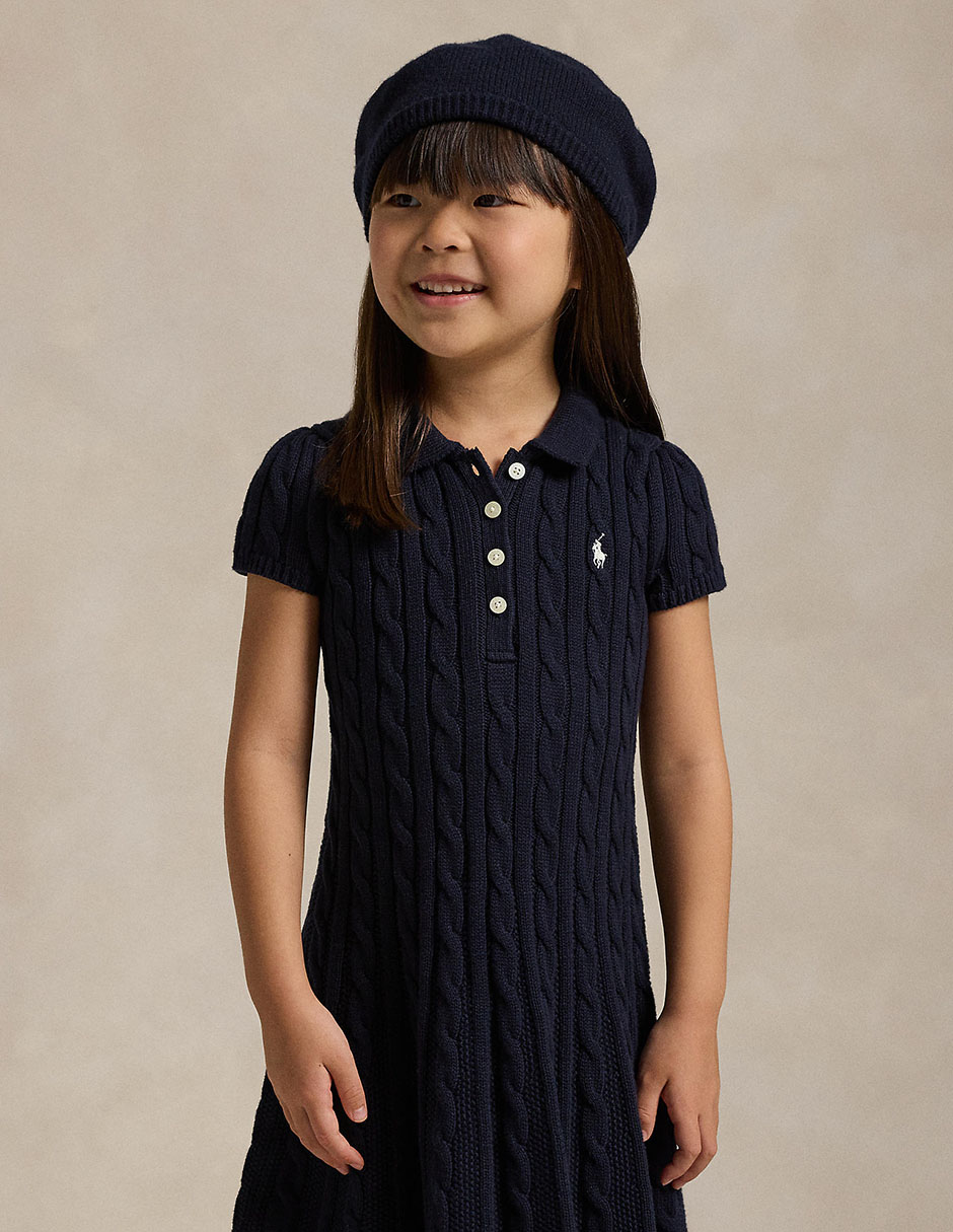 Vestido Polo manga corta para niña