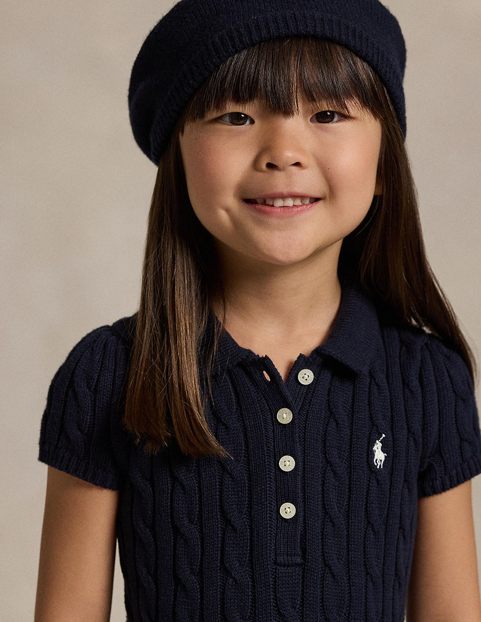Vestido Polo manga corta para niña 3