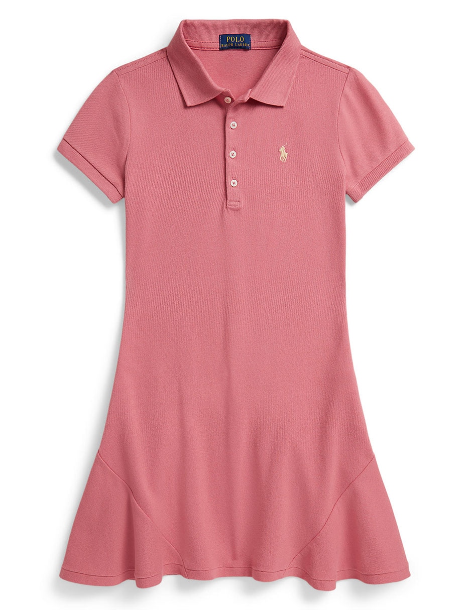 Vestido Polo manga regular para niña
