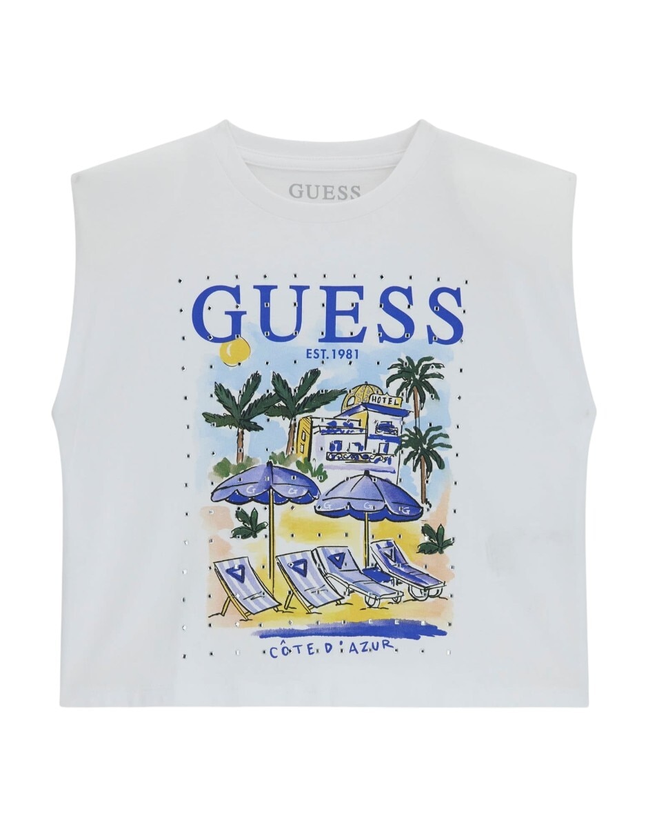 Playera sin mangas para niña