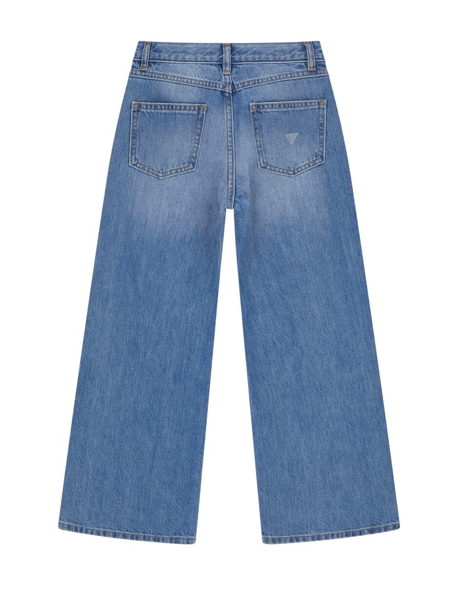 Jeans amplio lavado medio para niña 2