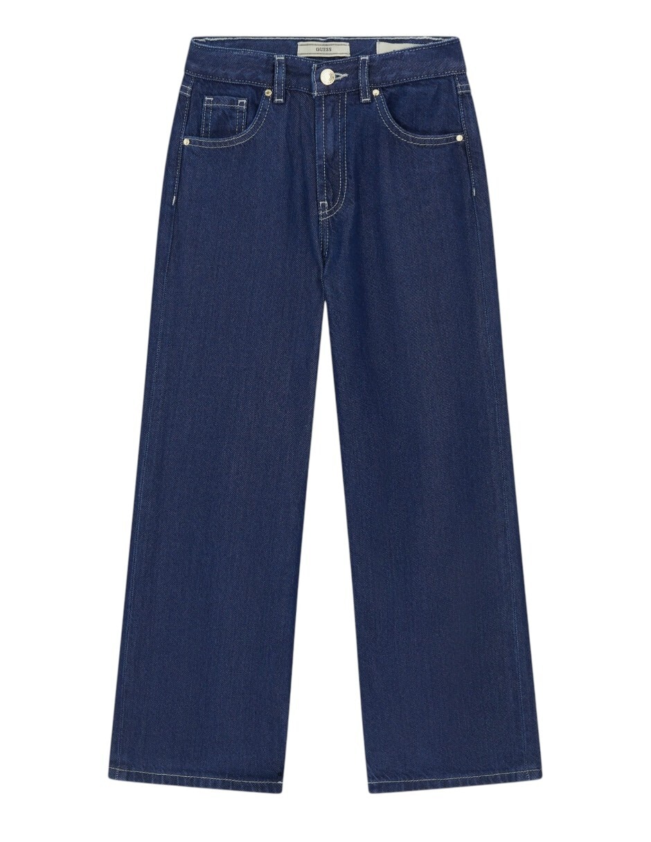 Jeans amplio lavado obscuro para niña Jeans amplio lavado obscuro para niña