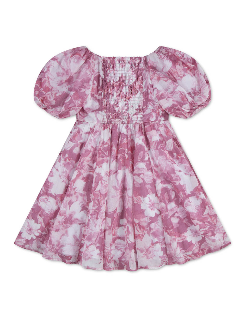Vestido manga globo para niña 2