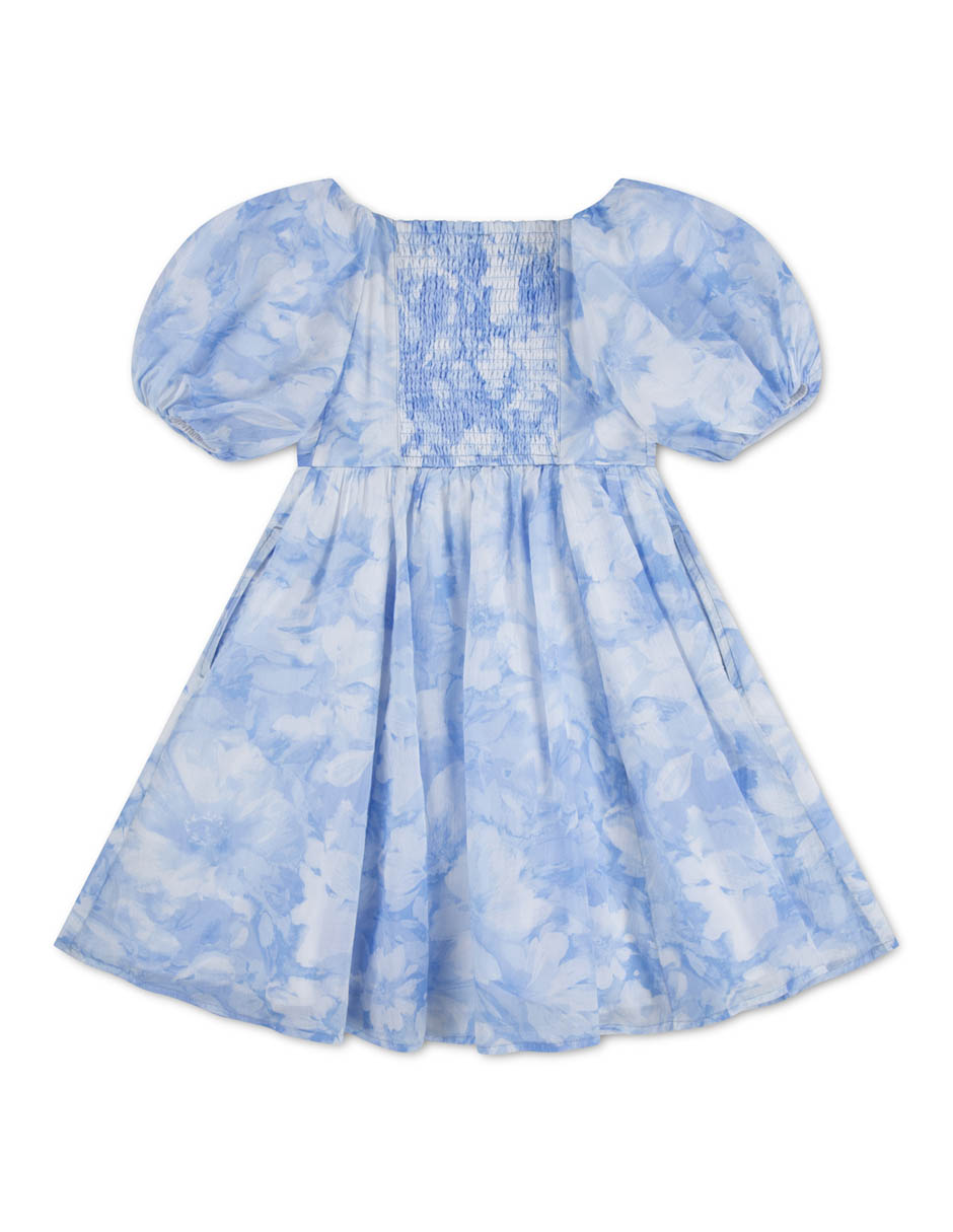 Vestido manga globo para niña 3
