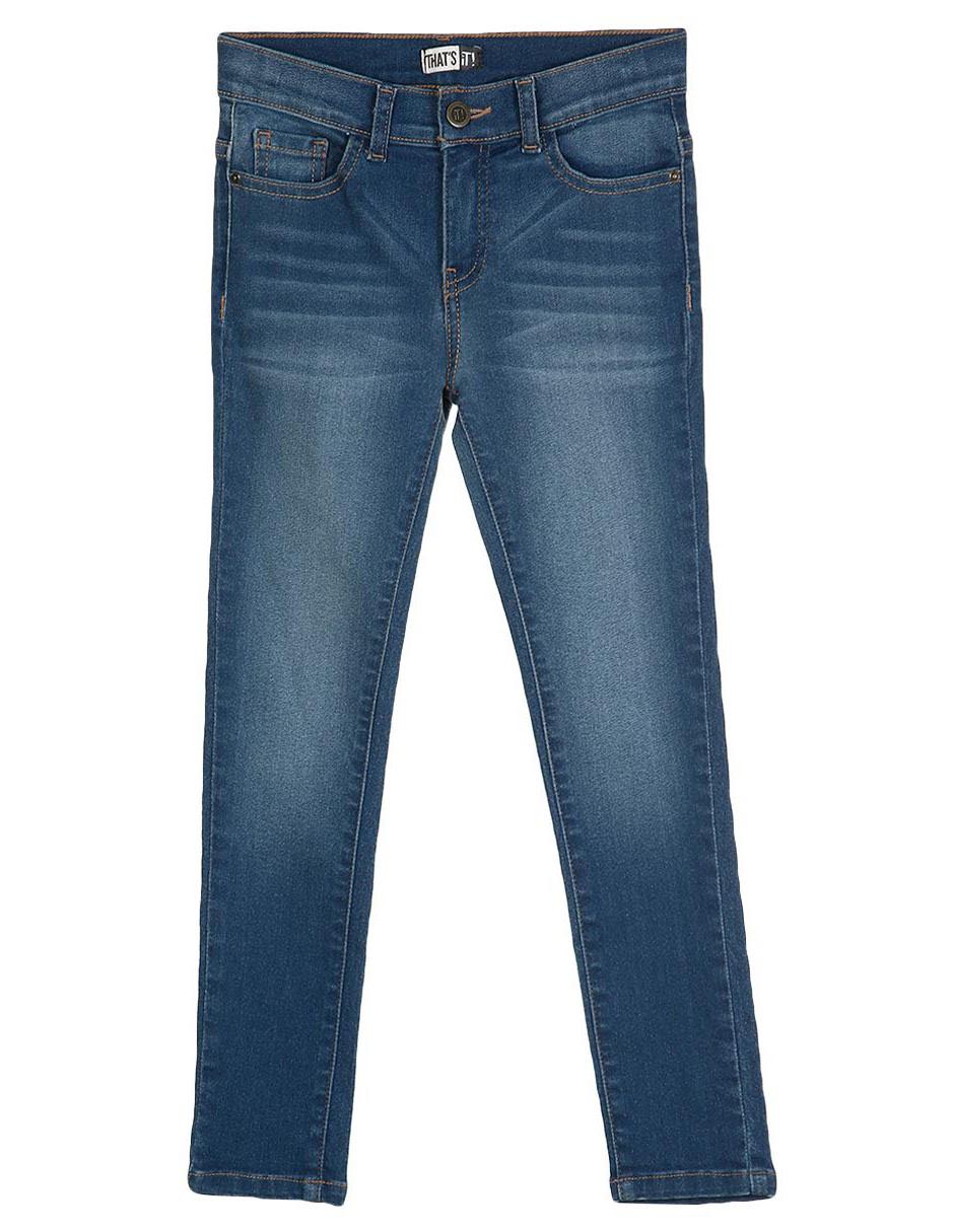 Jeans skinny deslavado para niña