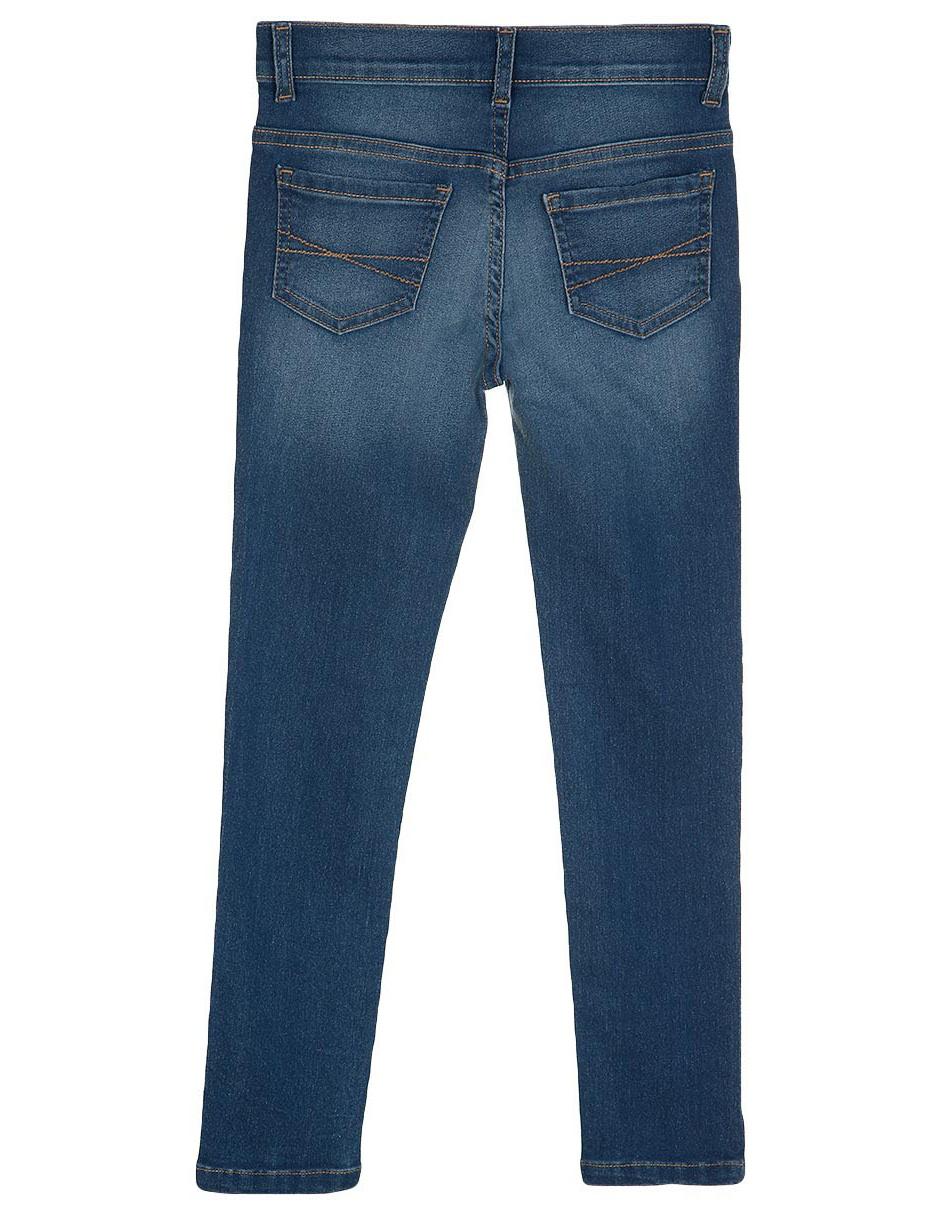 Jeans skinny deslavado para niña 3